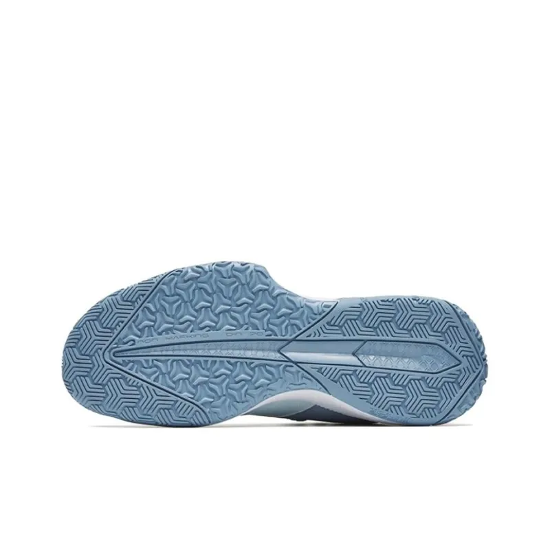 Anta Speedy 2 Shock Absorbers With Slip Resistant Features Mid Top Basketball Shoes Men's Gray Blue-4