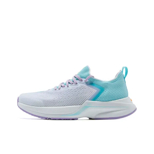 PEAK Speedwind GT Running Shoes Women's Low-Top All White/Ice Blue