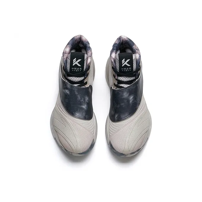 Anta KT6 Galaxy Flow Cushioning Anti Slip And Wear Resistant High Top Basketball Shoes Men's Gray White-2