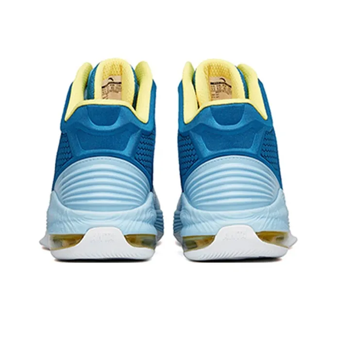 ANTA KT3 Basketball Shoes Men Mid Top Distant Mountain Blue/ANTA White/Jelly Yellow-4