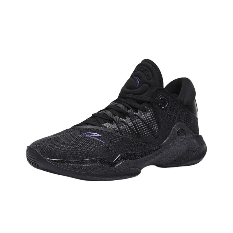 Anta Skyline 1 Anti Slip Wear Resistant Low Top Basketball Shoes Men's Black, Dark Night Color Scheme-1