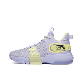 Anta Craze 2 Anti Slip Wear Resistant Mid Top Performance Basketball Shoes Men's Light Purple