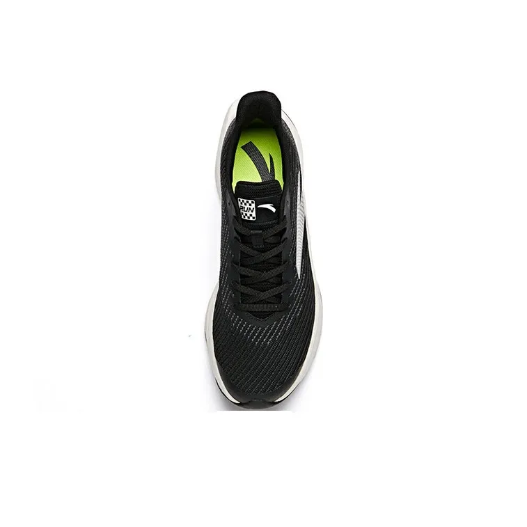 Anta Edge Cushioning Low-Top Running Shoes Men's Black Gray-2