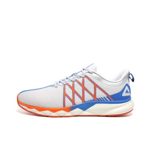 PEAK Qingyi Running Shoes Men Low-Top White/Orange/Blue