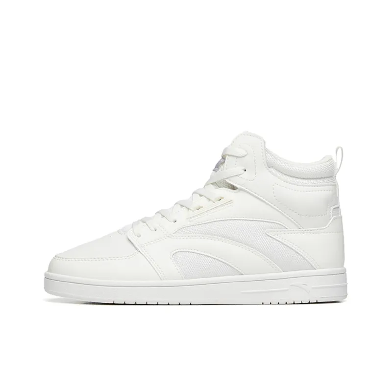 Anta Street Naughty High Top Skateboard Shoes Women's White-0