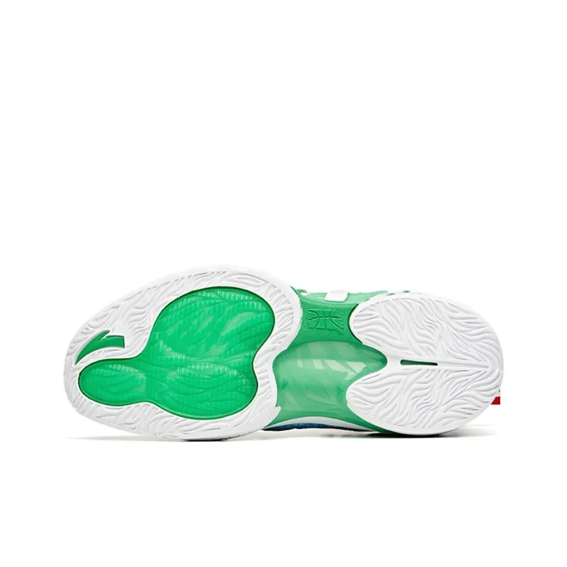 Anta GH2 'Christmas' Cushioning Anti-Slip And Wear-Resistant Low-Top Basketball Shoes Green Blue White-4