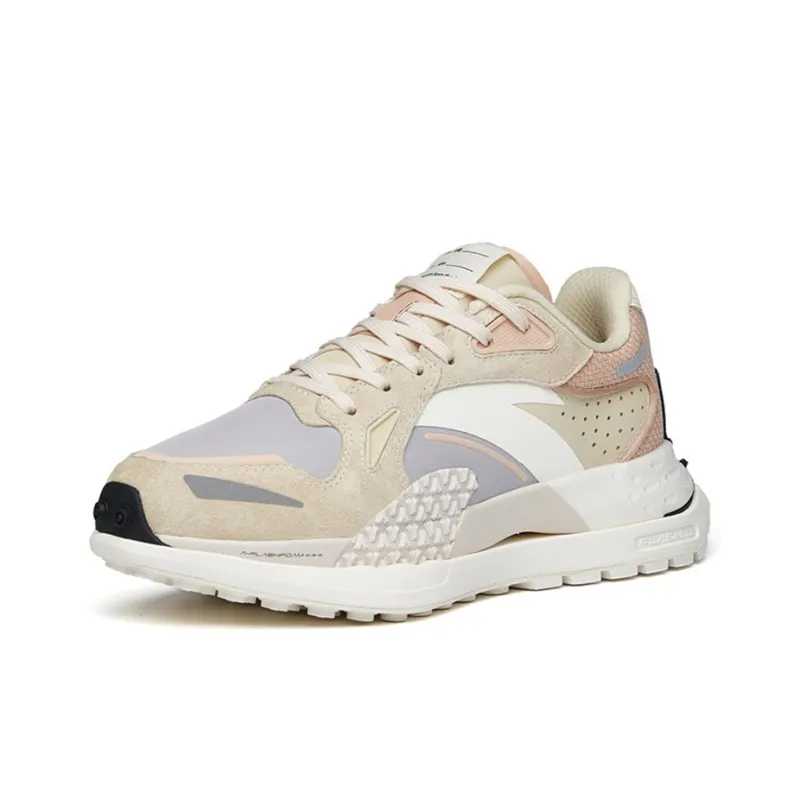 Anta Star C202 Anti Slip Wear Resistant Low Top Running Shoes Women's Beige Gray Yellow-1