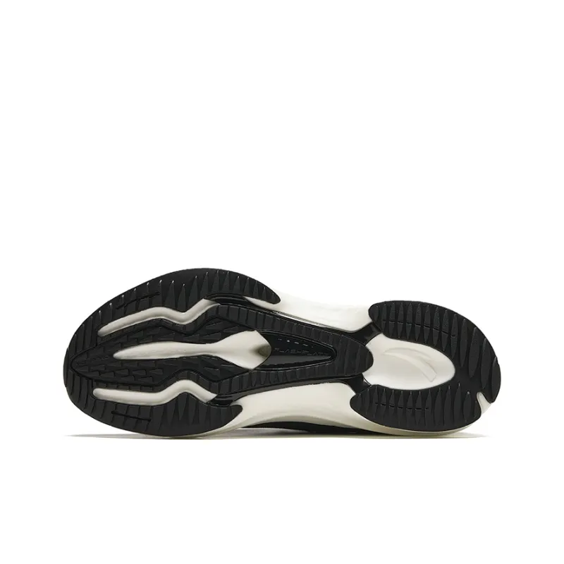 Anta Road Run Cushioning Wear Resistant Rebound Low Top Running Shoes Women's Black White-4