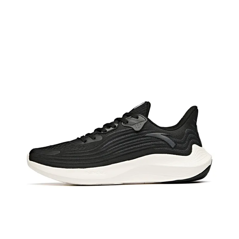 Anta DuCi1 Cushioning, Slip Resistant, Abrasion Resistant, Breathable Low Top Running Shoes Men's Black White-0