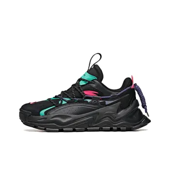 Anta Hot Wear Resistant Height Increasing Slip Resistant Low Top Chunky Sneakers Black