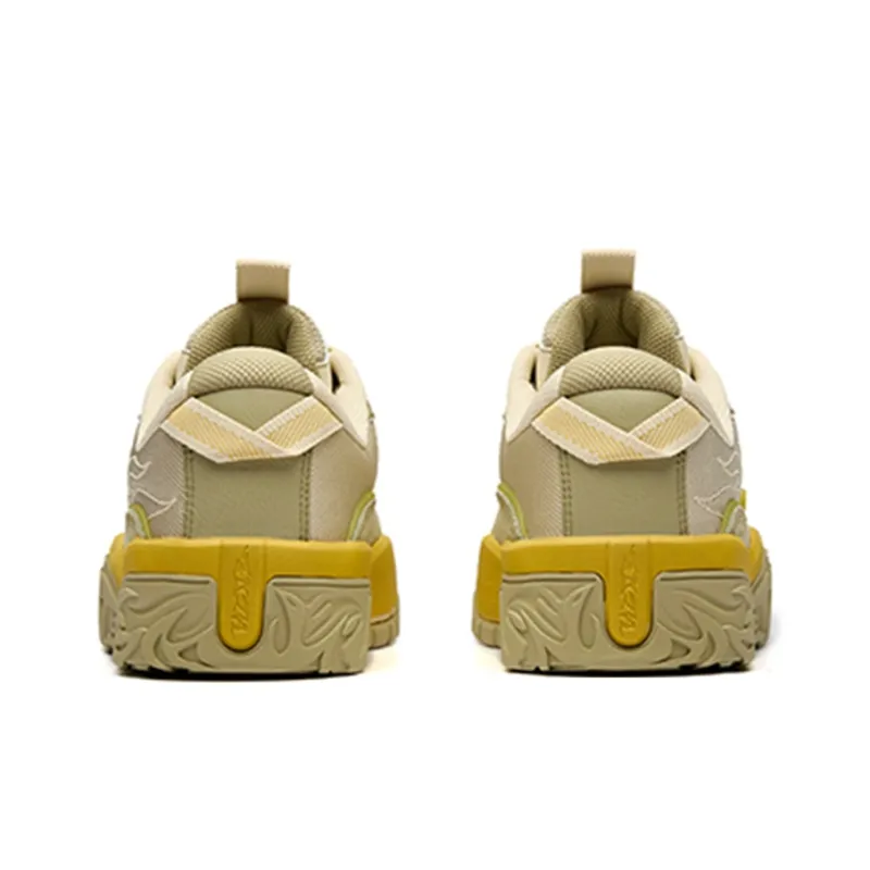 Anta Hot Height Increasing Low-Top Skateboard Shoes Men's Beige Yellow Granules-4