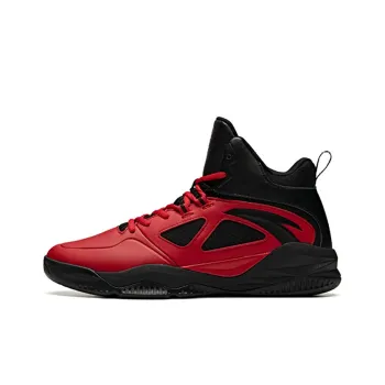 Anta Bastard Cushioning Breathable High Top Basketball Shoes Men's Red Black