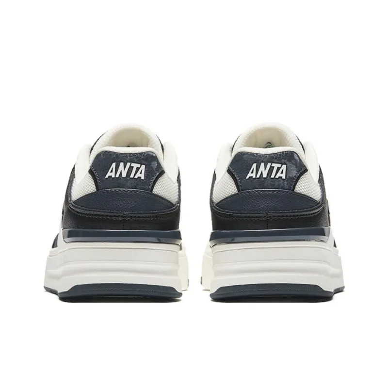 Anta Street Naughty LITE Anti Slip Wear Resistant Low Top Skateboard Shoes Men's Black White-3