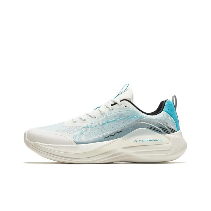 Anta Lingyun 4 Lightweight Wear resistant And Non slip Low Top Running Shoes Men's White Cyan-0