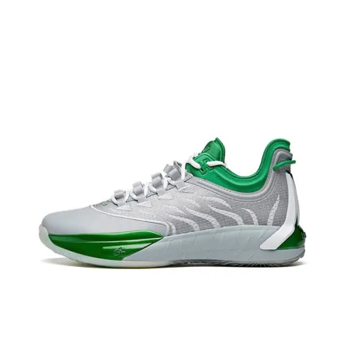 Anta Gordon Hayward GH1 Anti Slip Wear Resistant Low Top Basketball Shoes Men's Gray Green