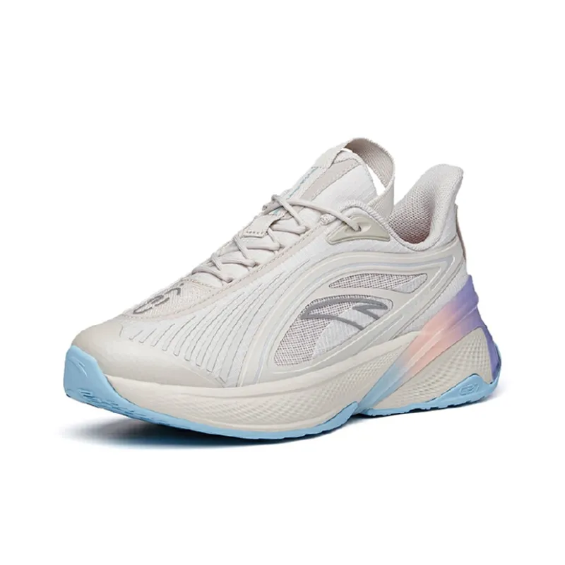 Anta C37 2.0 Slip-Resistant Low-Top Running Shoes Women's Gray Blue-1