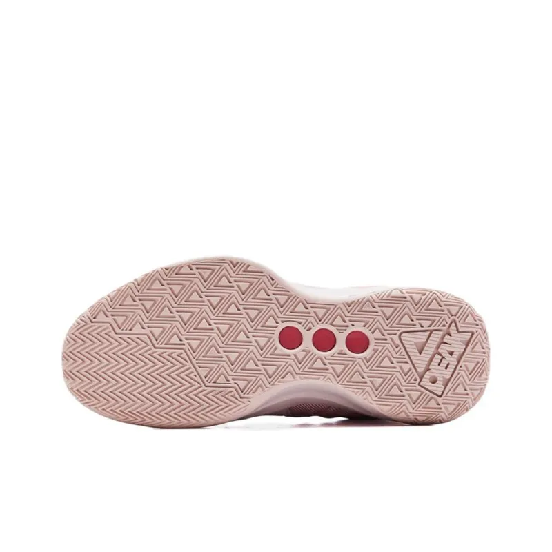 PEAK Sonic Boom 1.5 Cushioning Anti-Slip And Wear-Resistant Low-Top Basketball Shoes Red Pink-3