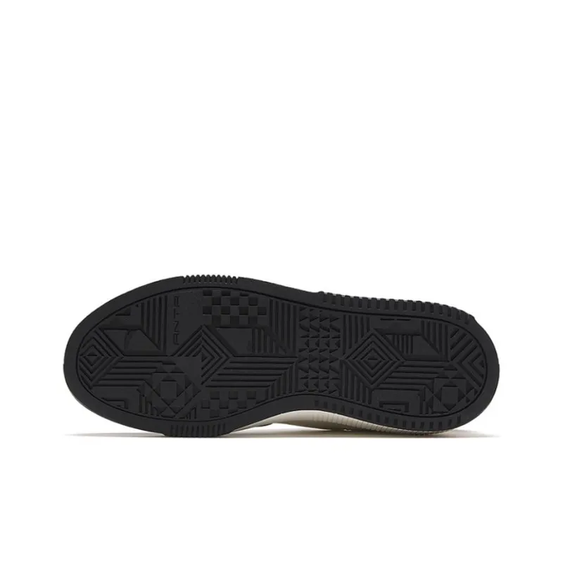 Anta Milk Lid 2 Non slip Lightweight Low Top Skateboard Shoes Men's Black White-4