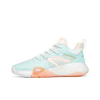 Anta Feather Cushioning Anti Slip And Wear Resistant Low Top Performance Basketball Shoes Men's Green Pink
