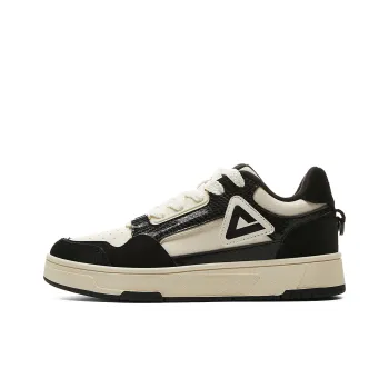 PEAK State Pole Pictorial Skateboard Shoes Women's Low Top Black Beige White