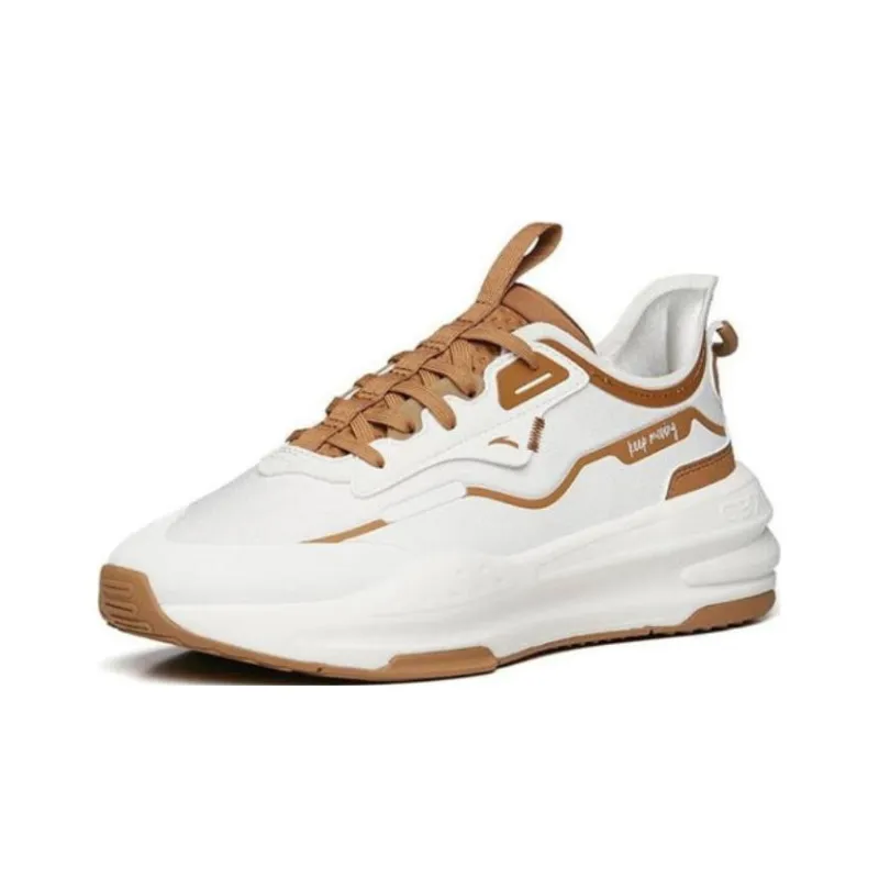 ANTA C37 Series Casual Shoes Men Low Top Ivory White/Checkered Brown-1