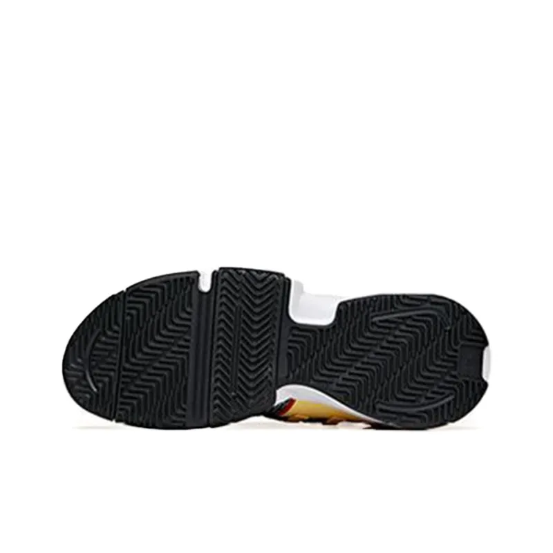 Anta Craze 1 Cushioned Slip Resistant Mid Top Basketball Shoes Men's Black Yellow-5
