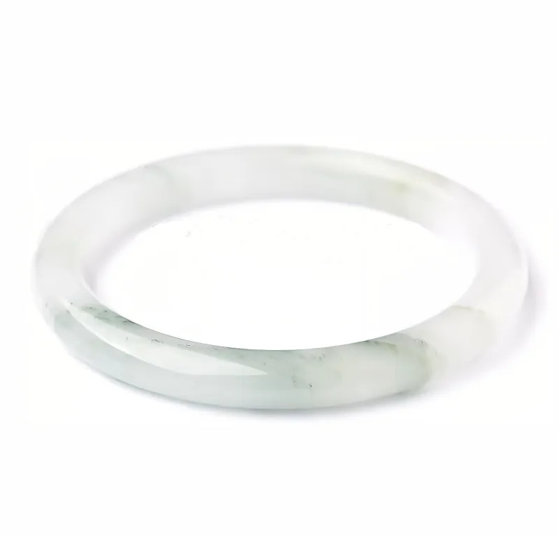 Jing Ruyu Tianshan Jade New Chinese Style Chinese Fashion Trend Floating Flower Bangle Women's-7