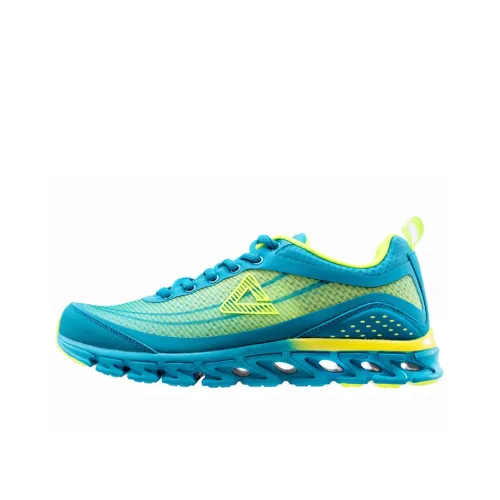 PEAK Yue Run 2 Running Shoes Women's Low-Top Songbird Blue/Neon Yellow