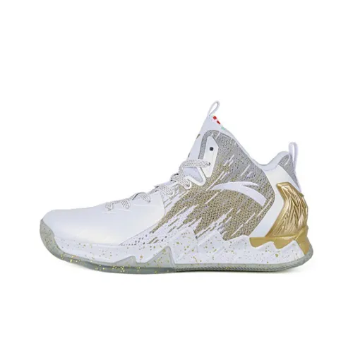 ANTA KT2 Basketball Shoes Men Mid-Top White/Gold