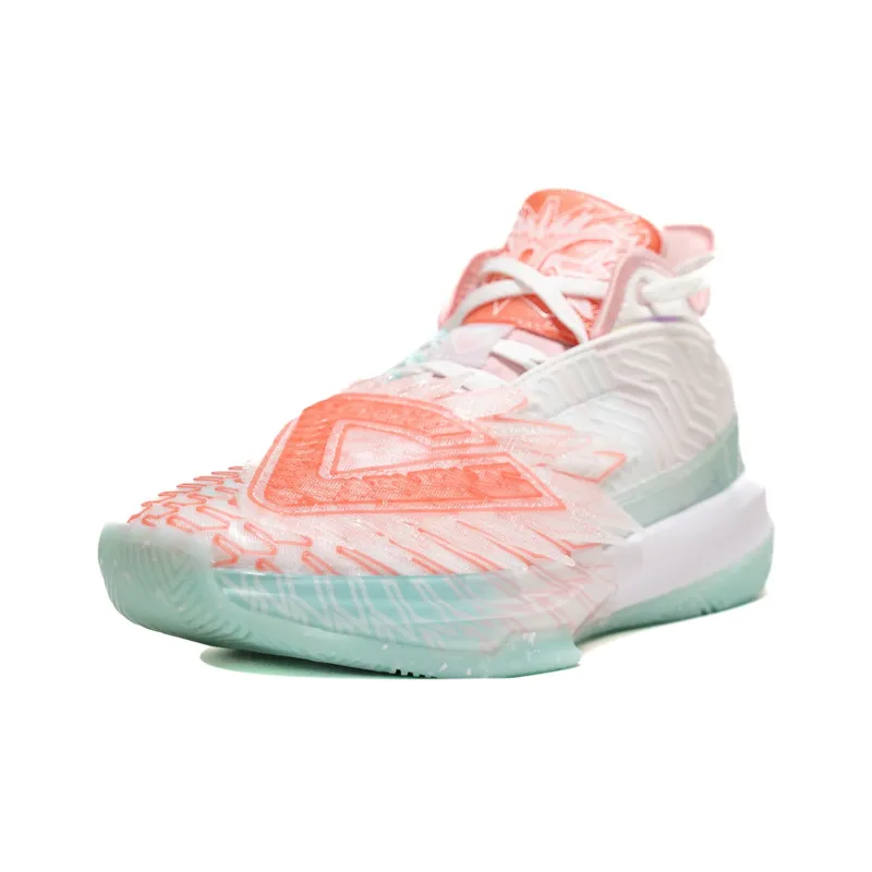 PEAK State Extremely Large Triangle 1.0 Basketball Shoes Men's Desert Pink Light Sour Green-2