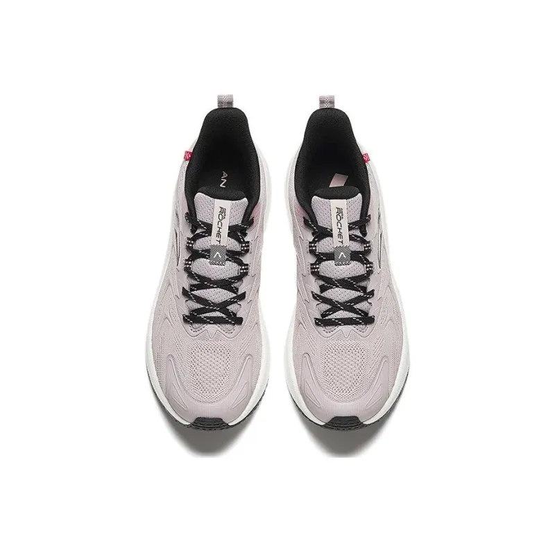Anta Rocket 5.0 Cushioned Slip Resistant Low Top Running Shoes Women's Gray Black-2