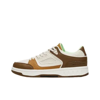 Anta Anta Champion All Weather Series Slip Resistant Cushioning Low Top Skateboard Shoes Men's Brown Yellow White