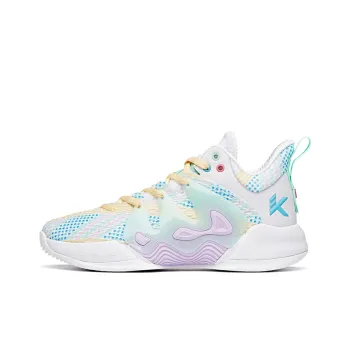 ANTA Mountain 1 Basketball Shoes Men Low Top ANTA White/Polka Dot Blue/Light Purple