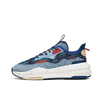 Anta C37 Series Slip Resistant Cushioning Low Top Skateboard Shoes Denim