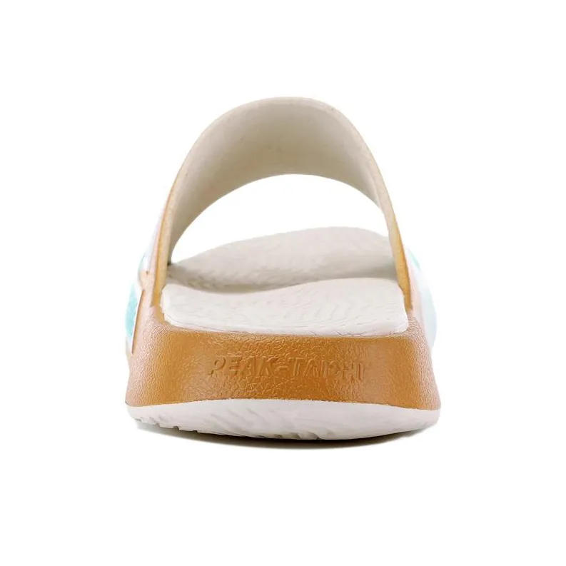 PEAK State Extremely Large Triangle 1.0 Plastic Sole Slide Slippers Men's Blue Yellow-4