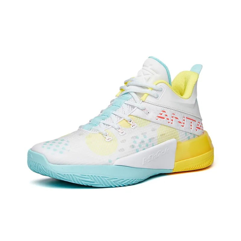 Anta Attack 2 Abrasion Resistant Breathable Low Top Basketball Shoes Men's Jelly Yellow-1