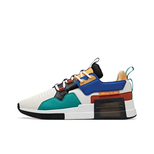 ANTA Rubik's Cube Casual Shoes Men Low-Top White/Orange/Blue