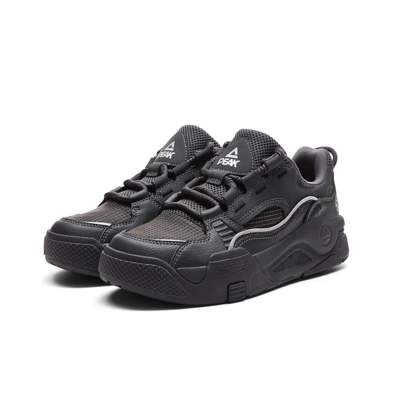 PEAK State Pole Roaming Cushioned Wear-Resistant Breathable Slip-Resistant Low-Top Skateboard Shoes Women's Dark Gray-2