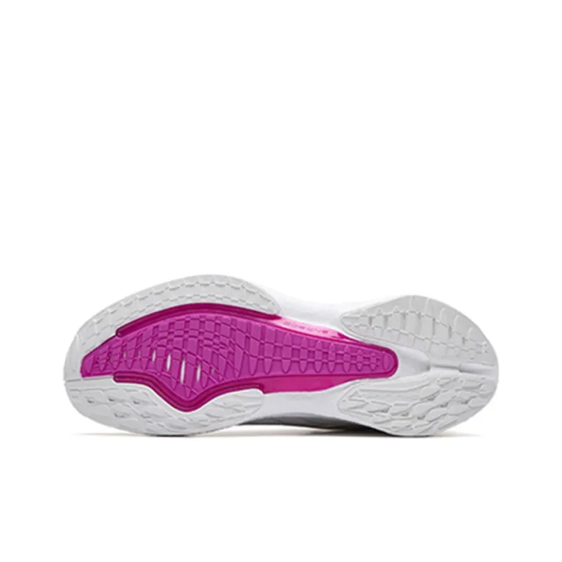 Anta MACH 2.0 Cushioned Anti Slip Wear Resistant Breathable Lightweight Low Top Running Shoes Women's White Purple-5