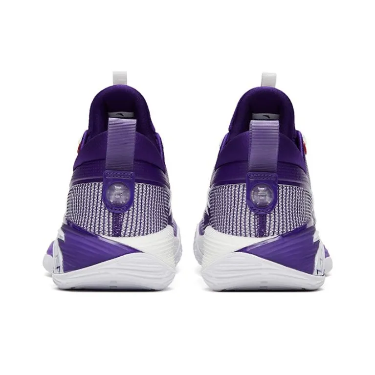 ANTA ZUP Series Basketball Shoes Men Low Top Purple/White-2