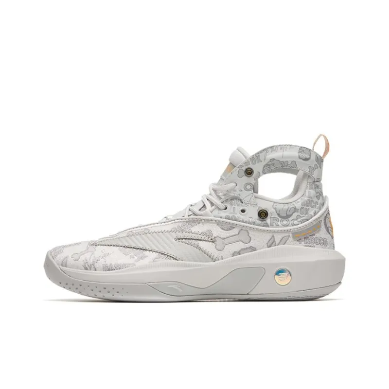 Anta KT8 Cushioning Anti-Slip And Wear-Resistant High-Top Basketball Shoes Light Gray-0