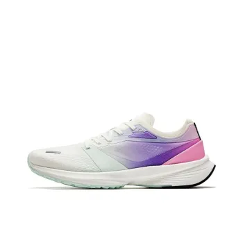 ANTA Wind Running Shoes Women's Low Top Ivory White/Cool Green/Lotus Pink