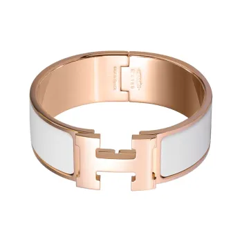 HERMES Clic Rose Gold Plated Bangles Women's