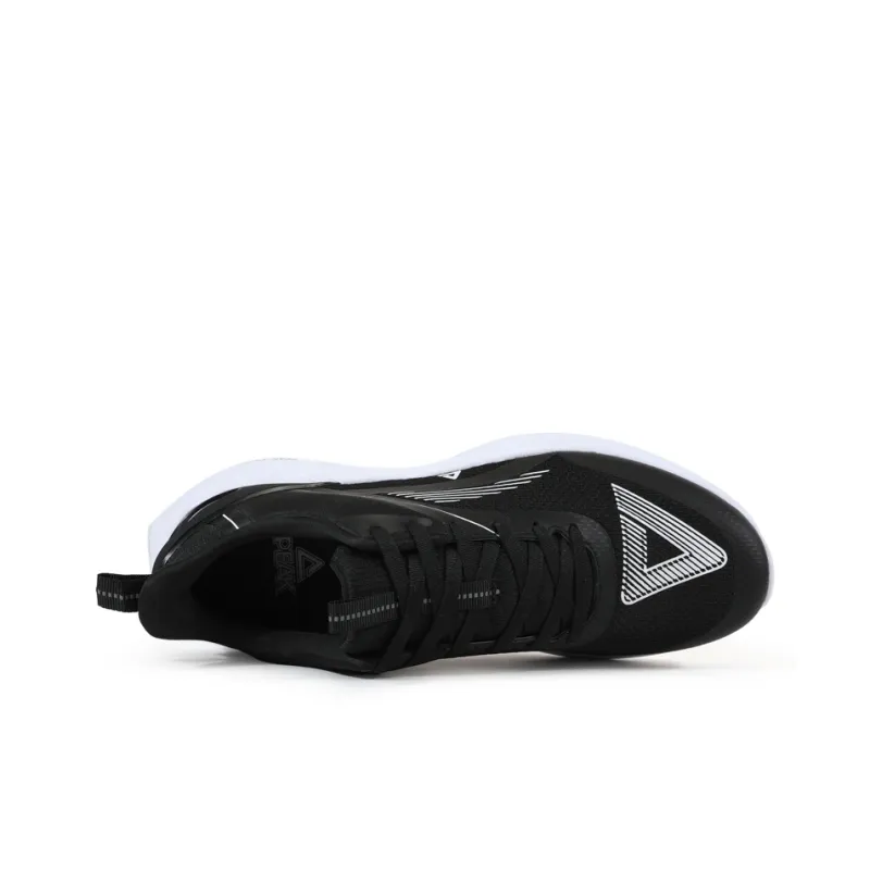 PEAK State Extremely Large Triangle 1.0 Running Shoes Men Low Top Black/All White-2