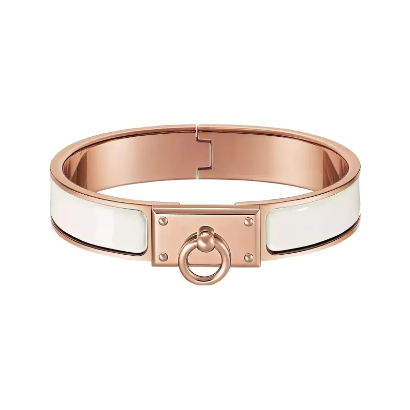 HERMES Clic Bangles Women's White-0