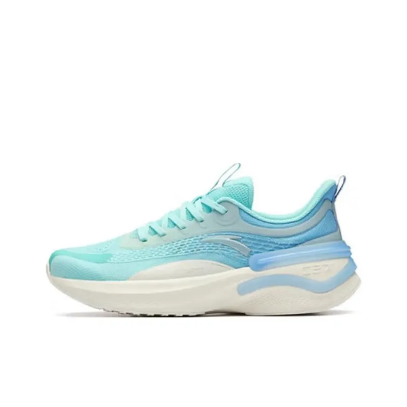 Anta C37 Series Cushioned Anti-Slip Wear-Resistant Breathable Lightweight Low-Top Running Shoes Men's Blue White-0