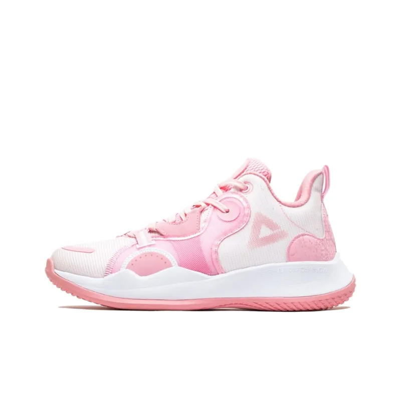 PEAK Cavalry 2 Cushioning, Slip Resistant, Abrasion Resistant, Coverage, Support Low Top Basketball Shoes Men's Pink-0
