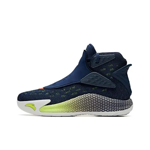 Anta KT5 KT 5 Cushioning Anti Slip And Wear Resistant High Top Basketball Shoes Blue Green