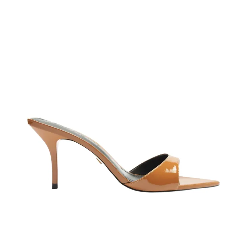 Schutz Slide Slippers 7.5cm Women's Brown-1