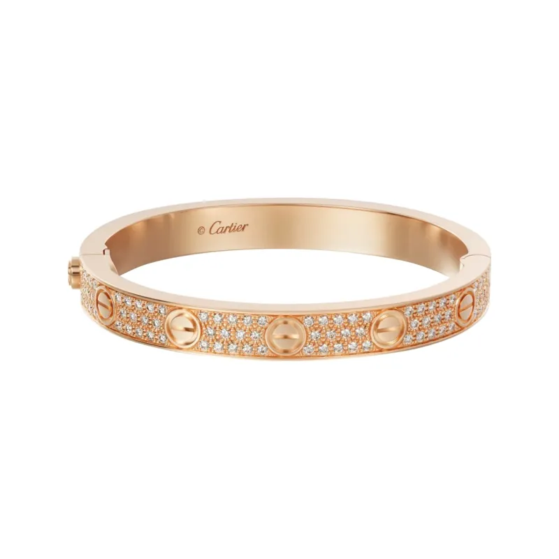 CARTIER LOVE Series 18K Rose Gold Bangles Unisex-0